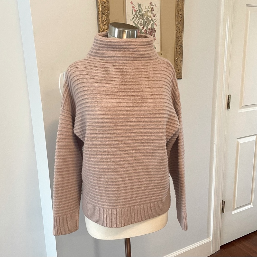 Madewell, Mauve/Blush Pink Mock Turtleneck Sweater Size Medium